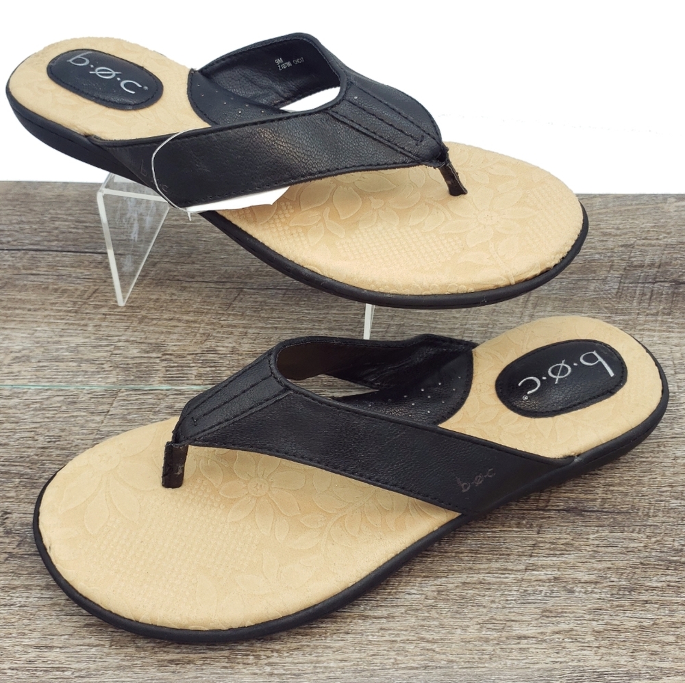Born b.o.c. black flip flop thong sandals